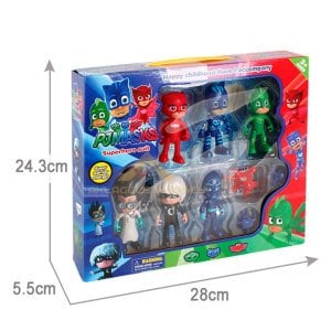 Pj Masks 6 Adet Oyun Karakterleri Action Figure Eğlenceli Sert Plastik Oyuncaklar 8-10cm