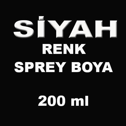 1.KALİTE BÜYÜK BOY 200-250ml SPREY BOYA KALICI ETKİLİ RENK SEÇENEKLERİYLE TÜM RENKLER MEVCUT -1 siyah