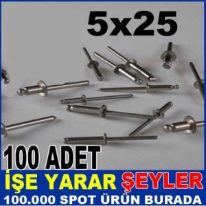 5x25 Çelik Pop Perçin 100 Adet Fiyatı