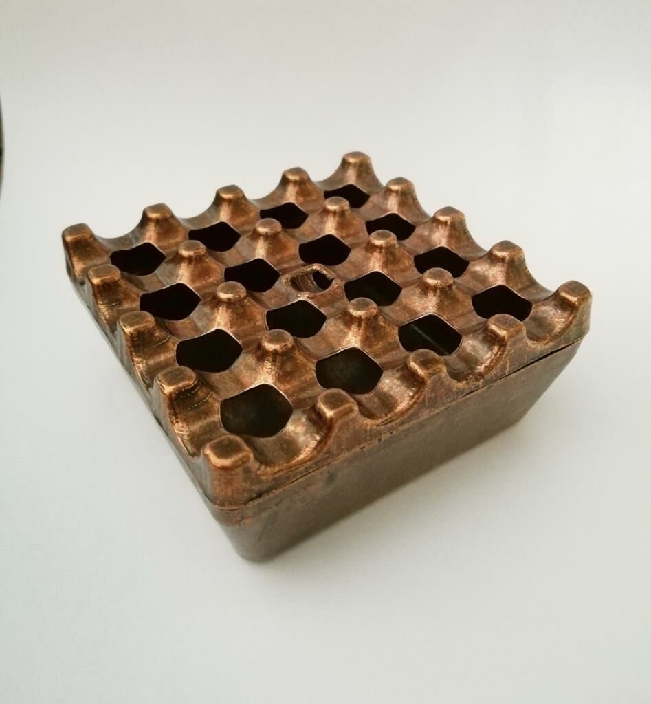 Izgara Döküm 16 Delikli Bakırkromaj kaplama Kül tablası .Metal Gövde pikdöküm Küllük