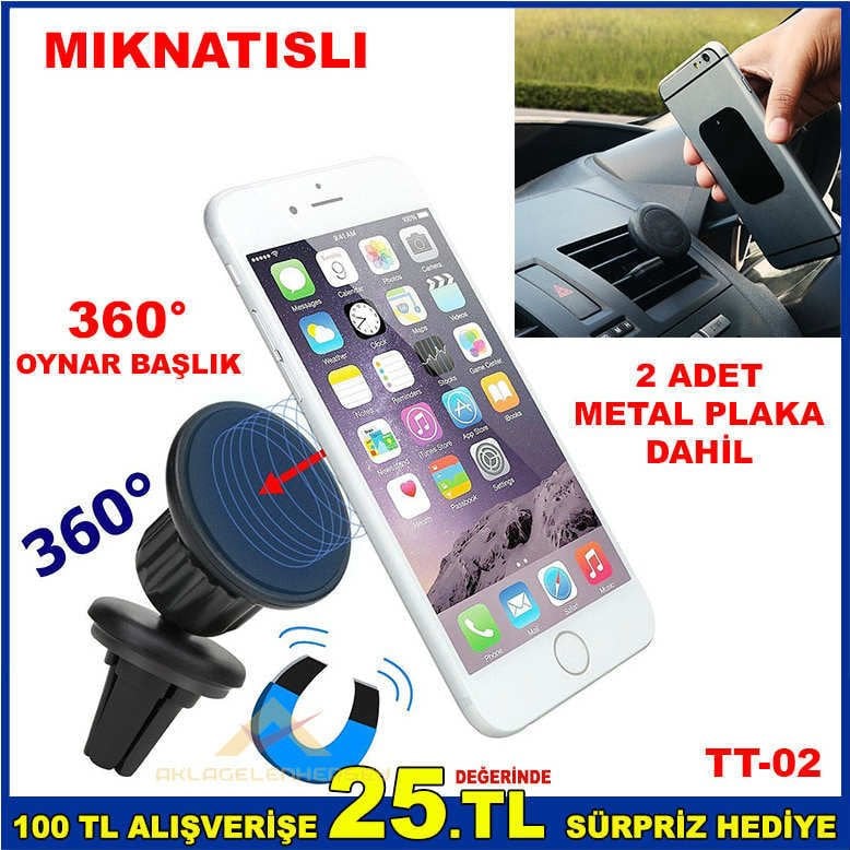 MIKNATISLI OTO ARAÇ İÇİ CEP TELEFONU TUTACAĞI 02