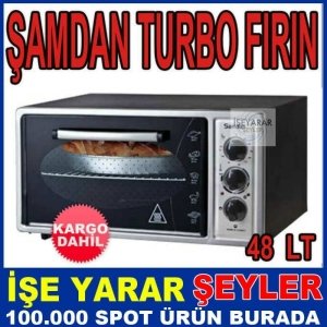 ŞAMDAN 48 LT INOX TURBO MİNİFIRIN TERMOSTATLI-KD