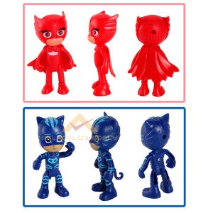 Pj Masks 4 Adet Oyun Karakterleri Action Figure Eğlenceli Sert Plastik PİJAMASKELİLER Oyuncaklar 8cm