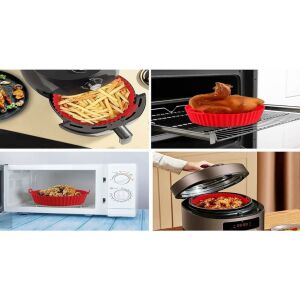 Airfryer Silikon Pişirme Kabı - Hava Fritözü Kabı -airfryer Aksesuar - Tüm Airfryer'lara Uyumlu