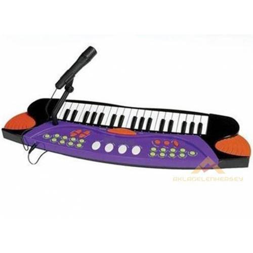 EĞİTİCİ EĞLENDİRİCİ 63cm BÜYÜK ELEKTRONİK KEYBOARD 37 TUŞLU OYUNCAK ELEKTRONİK ORG MİKROFONLU PİYANO