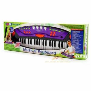EĞİTİCİ EĞLENDİRİCİ 63cm BÜYÜK ELEKTRONİK KEYBOARD 37 TUŞLU OYUNCAK ELEKTRONİK ORG MİKROFONLU PİYANO