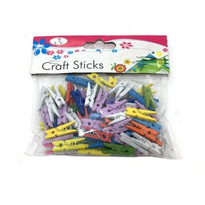 Ahşap Renkli Dekoratif Mikro Mandal 100 Adet 25mm Mini Mandal Tahta Mini Süsleme Mandalı Minik