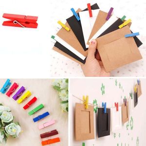 Ahşap Renkli Dekoratif Mikro Mandal 100 Adet 25mm Mini Mandal Tahta Mini Süsleme Mandalı Minik