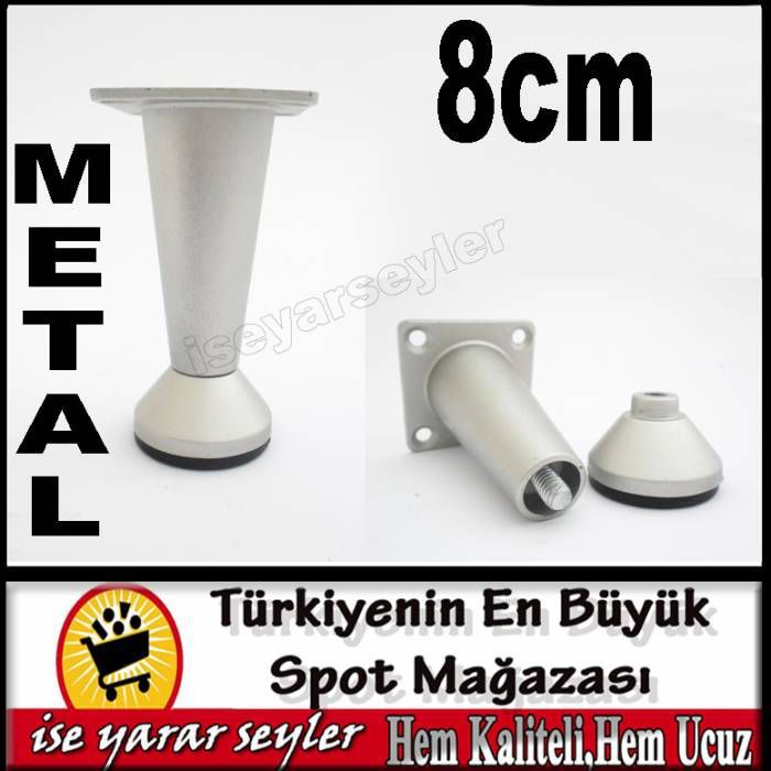 8cm ÇOK AMAÇLI HUNİ ALÜMİNYUM MOBİLYA AYAĞI