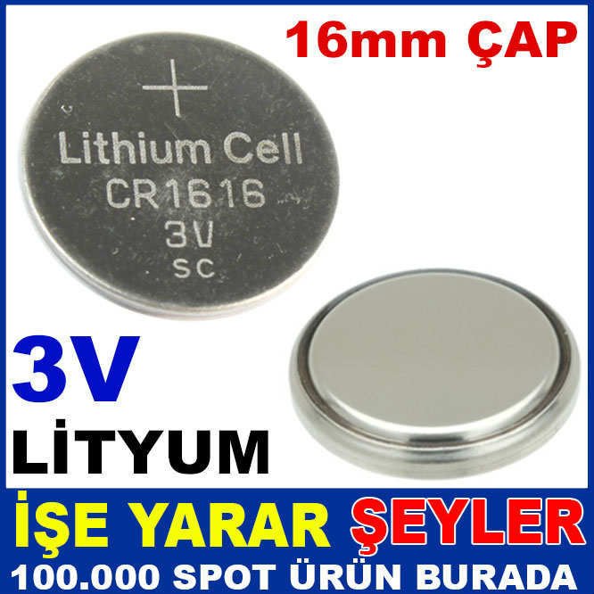 GP CR1616 LİTYUM UZUN ÖMÜRLÜ DÜĞME PİL