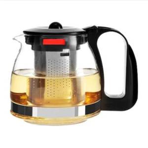 Master Süzgeçli Cam Demlik 700 ml Bitki Çayı ve Ihlamur Demliği