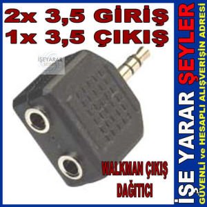 2 x 3,5 mm 3,5 mm STEREO KULAKLIK ÇIKIŞ DAĞITICI