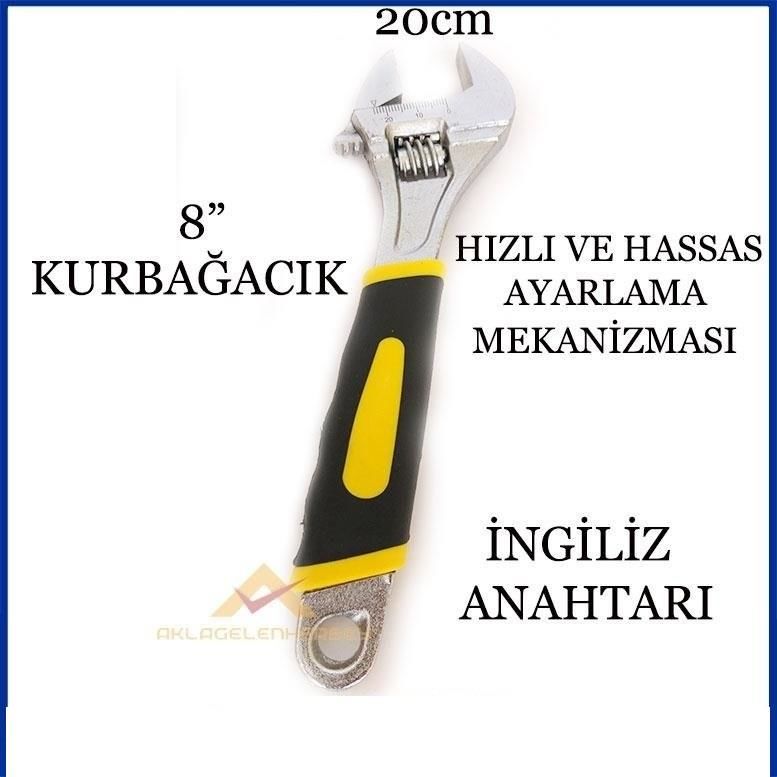 20cm KURBAĞACIK 8inc İNGİLİZ ANAHTARI