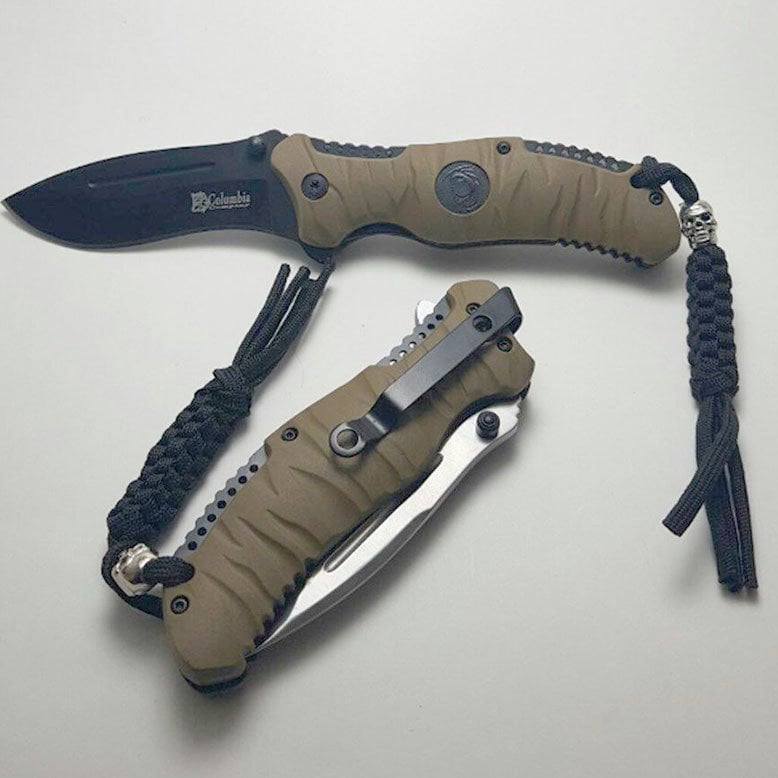 Columbia FST-3000B USMC Paracord Tactical Knife Av Kamp Çakı Bıçak Plastik Saplı Avcı Bıçağı