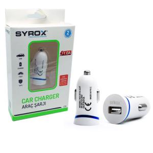 Syrox 1.0 Amper Araç İçi Şarj Başlığı Cihazı - Oto Şarj Aleti C31