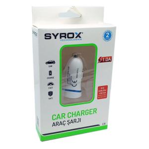 Syrox 1.0 Amper Araç İçi Şarj Başlığı Cihazı - Oto Şarj Aleti C31