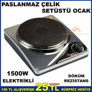 Sinbo Çelik Tek Gözlü Set Üstü Elektrikli Ocak