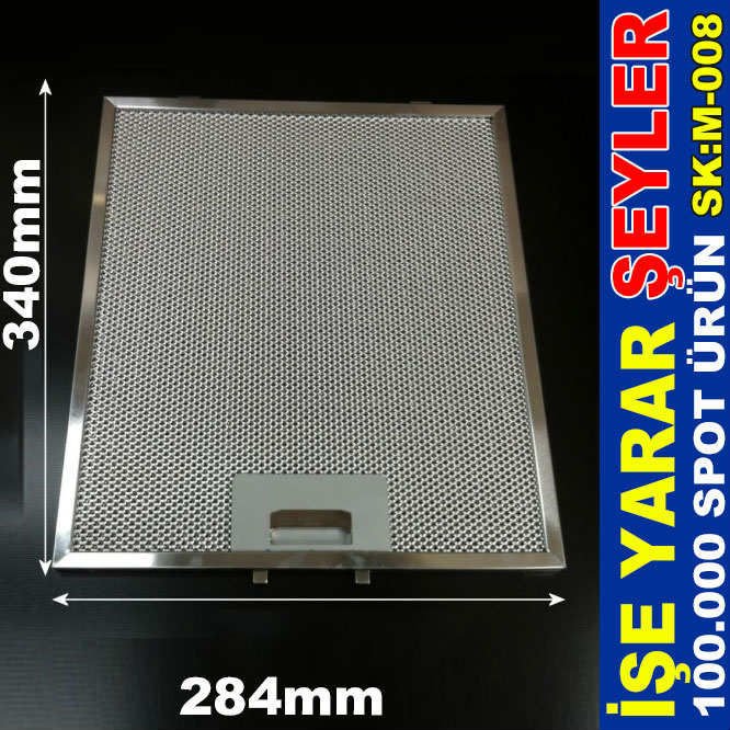 284x340mm ANKASTRE ASPİRATÖR ALÜMİNYUM FİLTRE