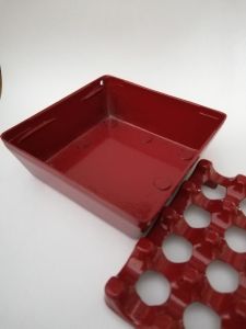 Izgara Döküm 16 Delikli Kırmızı  Kül tablası .Metal Gövde pikdöküm Küllük