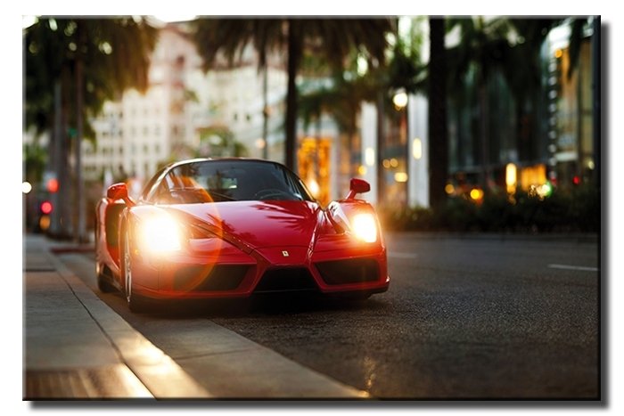 EGZOTİK FERRARİ 6 değişen ölçü ORİJİNAL KANVAS TABLO