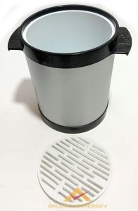 Metal görünümlü buz kovası çift kat plastik cidarlı izoleli büyük boy kapaklı buz kovası özel maşalı