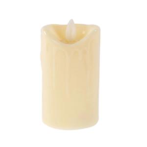 Plastik Led Mum Hareketli Pilli - Alevli Silindir Mum Küçük Boy