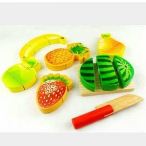 Ahşap Meyve Kesme Oyunu. 100% Doğal Ahşap Toksik İçermeyen Boya İle Çocuklarınıza Sağlıklı Eğlence