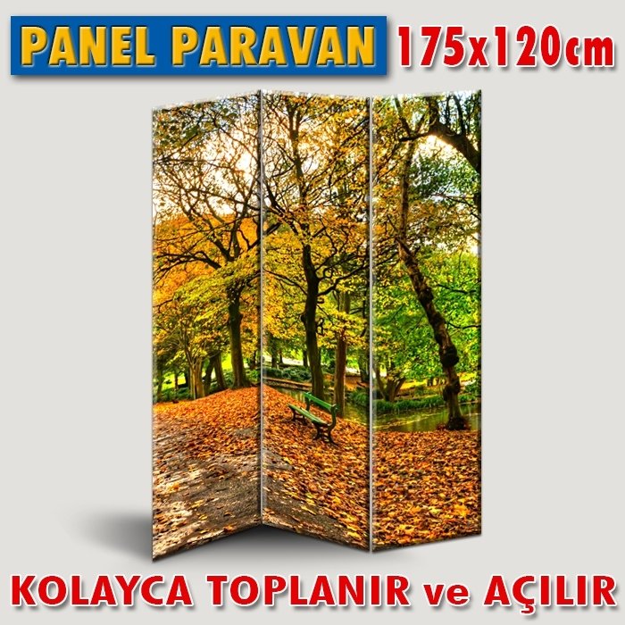 GÖRSELLİ KATLANIR PANEL BÖLME SİSTEMİ - SONBAHARDA YEŞİL BANK