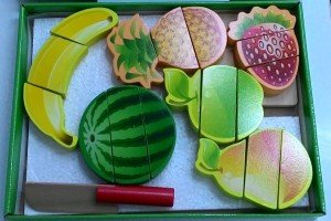 Ahşap Meyve Kesme Oyunu. 100% Doğal Ahşap Toksik İçermeyen Boya İle Çocuklarınıza Sağlıklı Eğlence