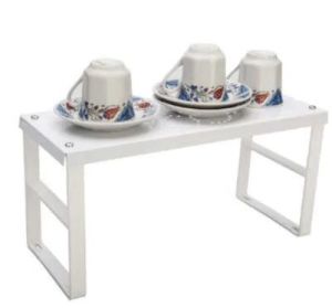 Pratik Montajlı Dolap İçi Raf Sistemi Tezgah Üstü  Metal Raf Düzenleyici