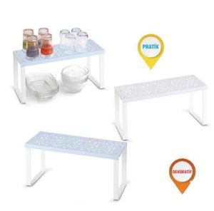 Pratik Montajlı Dolap İçi Raf Sistemi Tezgah Üstü  Metal Raf Düzenleyici