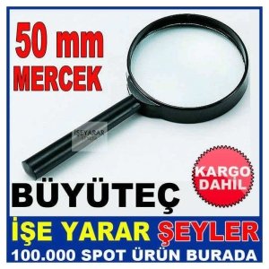 50mm MERCEK BÜYÜTEÇ KALİTELİ PLASTİK SAPLI KD