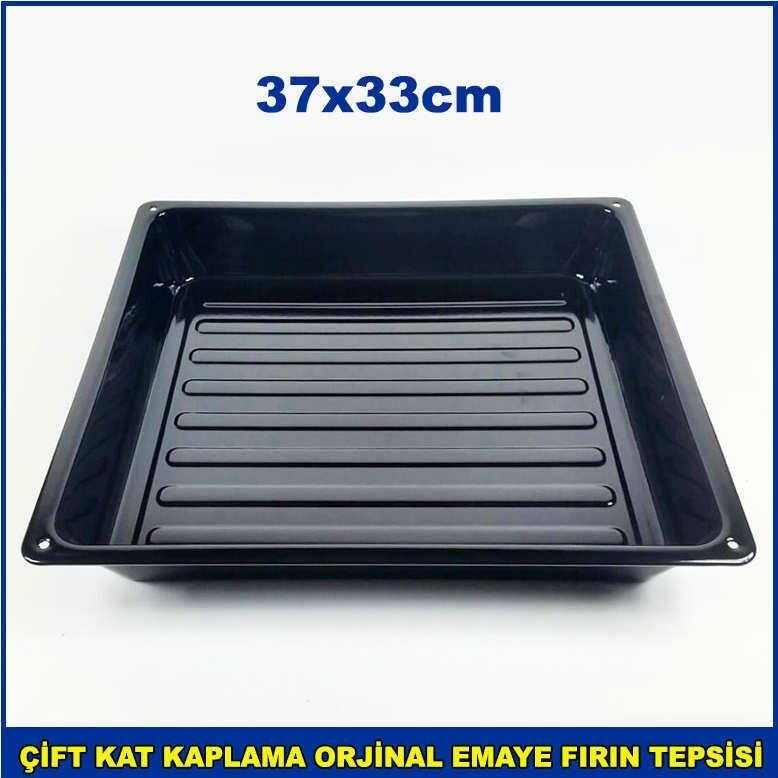 Kare Emaye Fırın Tepsisi 37x33cm Kaliteli Çelik Üzeri 2 Kat Emaye Kaplama Orijinal Fırın Tepsisi