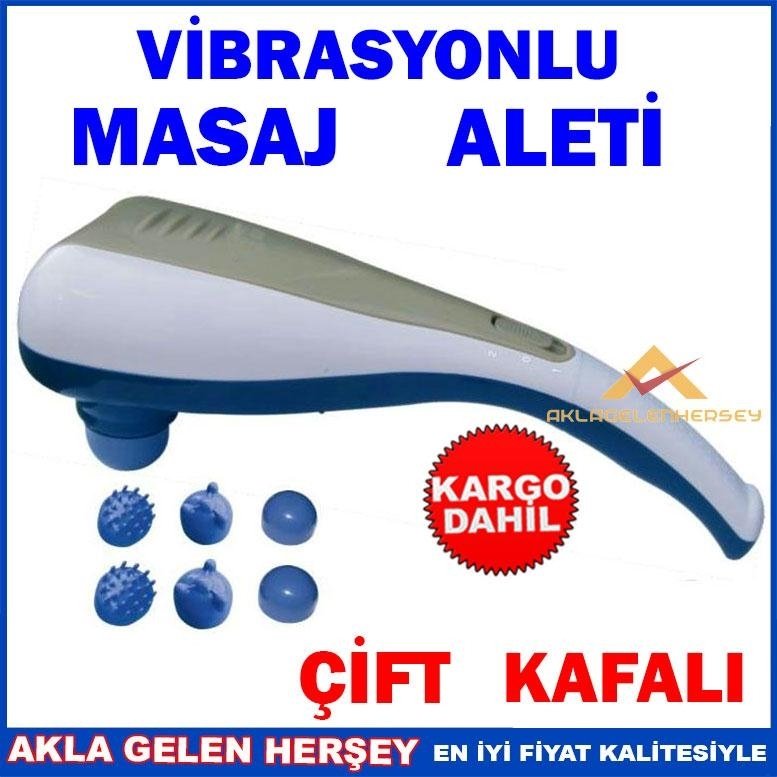 Ücretsiz Kargo ÇİFT KAFA 6 YEDEK BAŞLIK VİBRASYONLU MASAJ ALETİ