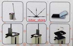 Yeni Nesil Microfiber Tablet Mop Pratik Temizlik Seti 2 Hazneli Üst Düzey Yer ve Duvar Temizlik Seti