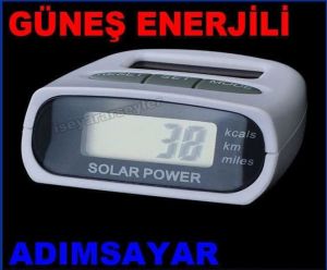 Kemere Takılan Güneş Enerjisiyle çalışan Solar Pedometre Elektronik Adımsayar