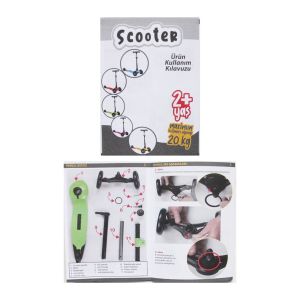 3 Tekerlekli Scooter Ayarlanabilir Frenli Sağa Sola Dönen Direksiyon