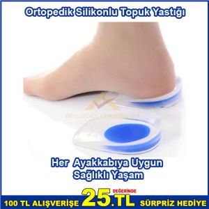 Mavi Ortopedik Silikonlu Topuk Yastığı Her Ayakkabıya Uygun Sağlıklı Yaşam