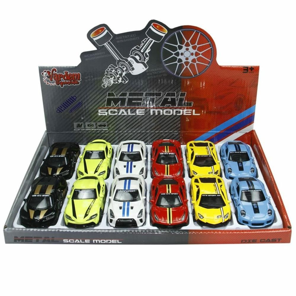 4312C ÇEKBIRAK 1:43 ŞERİTLİ METAL SPOR ARABA -VRD