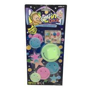 Gülen Yüzlü Fosforlu Karanlıkta Parlayan Duvar Tavan Süsü 10'lu