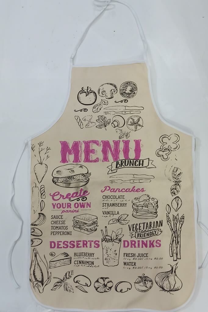 Çift Yüz Kullanıma Uygun Su Geçirmez Mutfak Önlüğü 66x 45 cm