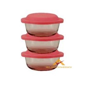 Ücretsiz Kargo 400 ml RENKLİ PLASTİK KAPAKLI CAM SAKLAMA KABI K