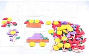 125 Parça Ahşap Puzzle Renkli Tangram Seti Zeka Ve El Becerisi Geliştirme Oyunu