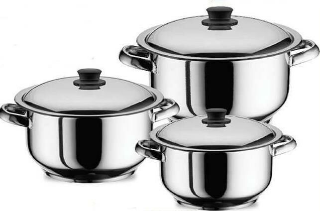 3'lü Büyük boy aşiret çelik tencere seti