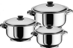 3'lü Büyük boy aşiret çelik tencere seti