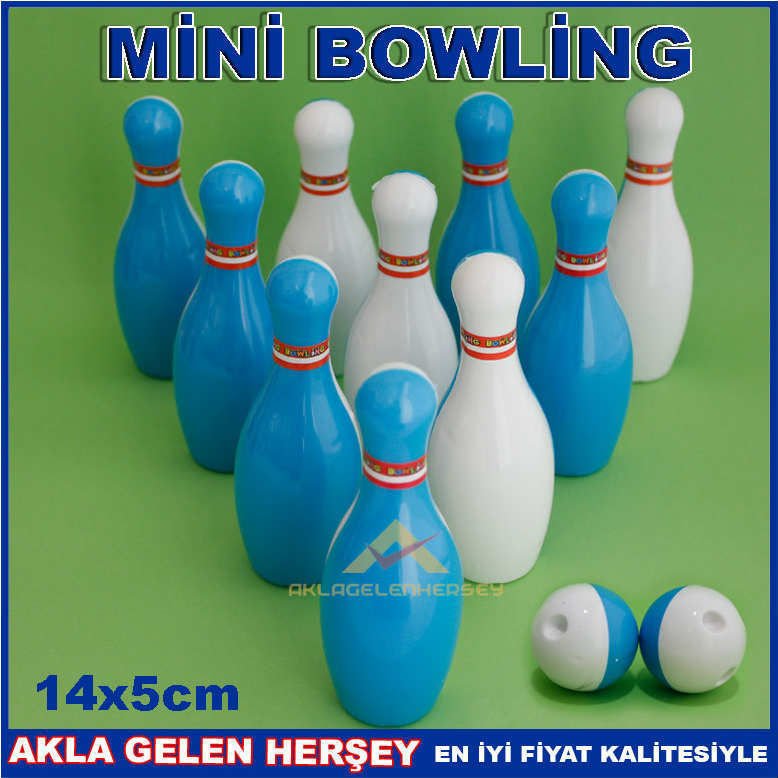 RENKLİ 10 LOBUT 2 TOP İLE MİNİK BOWLİNG SETİ