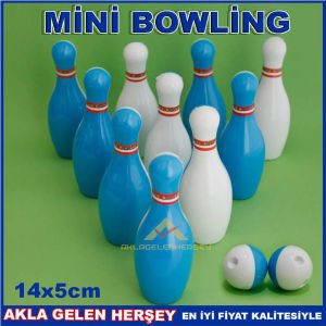 RENKLİ 10 LOBUT 2 TOP İLE MİNİK BOWLİNG SETİ