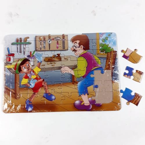 Çocuklar için 36 parça 22x32 cm eğitici öğretici pinokyo puzzle 