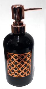 Kaliteli Yaldızlı Siyah Camdan Üretilmiş Sıvı Sabunluk (Karo) Kaliteli Ham Maddeden Üretim