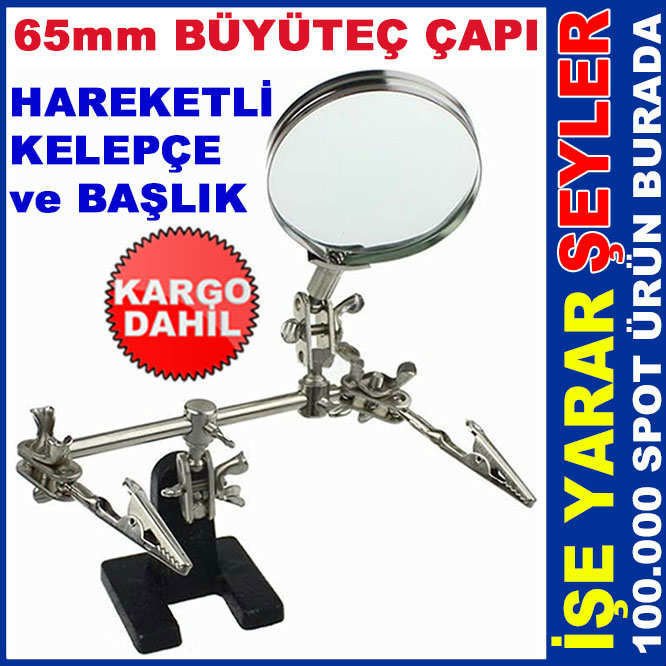ÇOK YÖNLÜ FULL METAL TAMİRCİ BÜYÜTEÇ STANDI KD-3